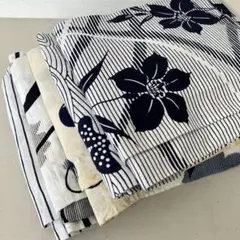 加*)様 綿 浴衣 5着 まとめ売り リメイク材料 S-4107
