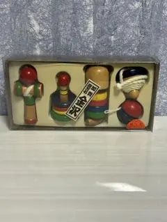 【昭和レトロ】加賀名物 金沢 郷土玩具 木工芸 玩具セットのサムネイル