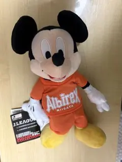 ミッキーマウス ぬいぐるみ　Jリーグ　アルビレックス新潟コラボ