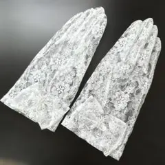 ウェディングショートグローブ ホワイト レース