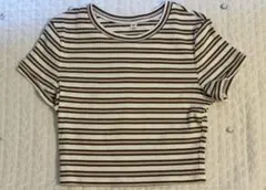 GU Mサイズ 半袖Tシャツ　クロップド丈半袖
