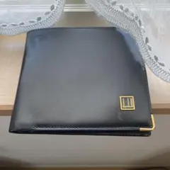ひ*。様 dunhill ダンヒル、ブラック レザー二つ折り財布