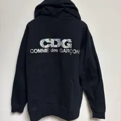【XL】CDG コムデギャルソン ホログラム ジップ パーカー 黒