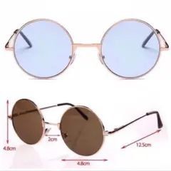 大人気✨ラウンドメタル型 丸サングラス 丸メガネ  大人気✨