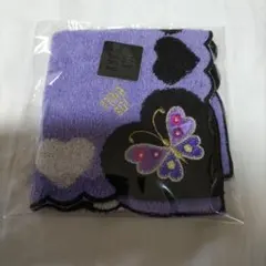 [格安]ANNA SUI タオルハンカチ パープル 蝶 ハートのサムネイル