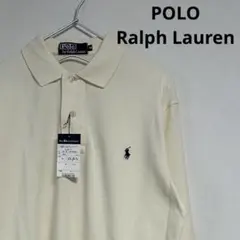 新品 90s POLO Ralph Lauren 長袖ポロシャツ オフホワイト