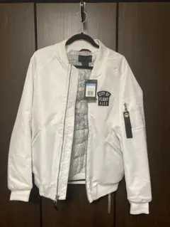 RTEG フード付きホワイトダウンジャケット L - メルカリ