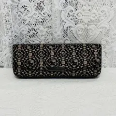 週末セール！甲州印伝 印傳屋 ハローキティ 長財布 黒×ベージュ 薔薇 未使用 キティ印傳 ラウンド長財布 桜柄 | 浅草前川印傳｜公式