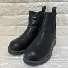 レディース サイドゴアブーツ 黒 23.0cmのサムネイル