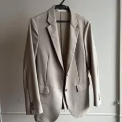 UNIQLO ベージュ 感動　上下セット　ジャケット M、パンツL丈長め77㎝