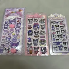 ①キャラクターシールセット　3枚　アクリル、おしり、ぷっくり