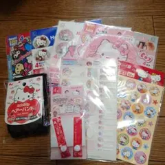 ハローキティ・マイメロディ シール&ヘアバンドセット８点セット