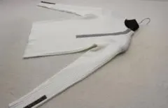 リブニット セーター 長袖 ホワイト グレーライン　サンプル品