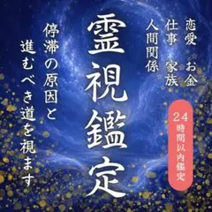 霊視鑑定】恋愛・仕事・占い・前世・開運・金運・子宝・人間関係