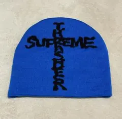 Supreme Thrasher Cross Cuffless Beanie 青