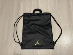 JORDAN ナップサック ブラック ゴールド　レザー