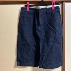 GAP デニム 膝丈スカート インディゴ