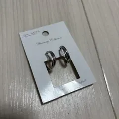 シルバー フープイヤリング　樹脂