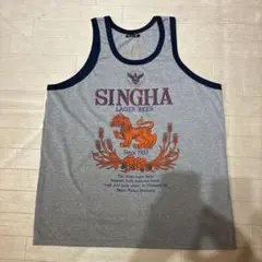 Ｍ247 SINGHA LAGER BEER タンクトップ Amina