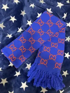 GUCCI GGロゴマフラー 青