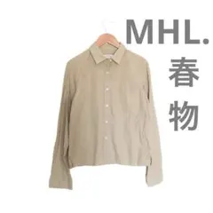【春物 良品】MHL. ベージュ 長袖シャツ マーガレットハウエル