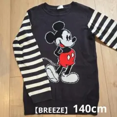 【BREEZE】ミッキーマウス ニットセーター 長袖 140cm