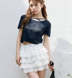 オリーブデオリーブ　カラフルTシャツ　ネイビー　タグ付きのサムネイル