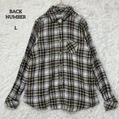 BACK NUMBER バックナンバー 長袖シャツ チェック L 綿100%