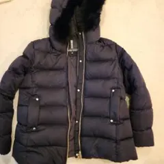 極美品 anySiS ダウンジャケット フォックスファー ダウン90% 濃紺 2 