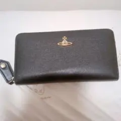 ヴィヴィアンウエストウッド 長財布 オーブ柄 ブラック