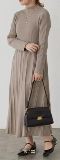 ロングニットワンピース