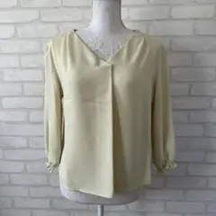 PROPORTION プロポーション Vネックブラウス イエロー M