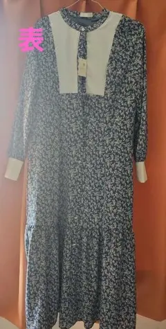 earth music&ecology ヨーク切替花柄ワンピース