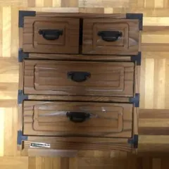 木製　3段引き出し　小物入　民芸品　昭和レトロ