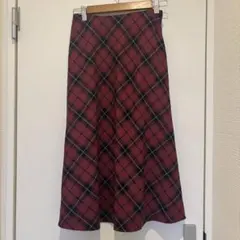 チェックフレアスカート