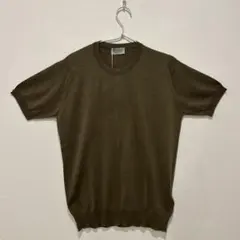 JOHN SMEDLEY 半袖ニット ブラウン Sのサムネイル
