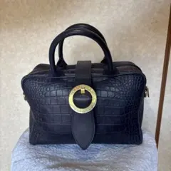 LANCETTI ミラノ　ブラックハンドバッグ