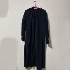 GU ブラック シャツロングワンピース Sサイズ