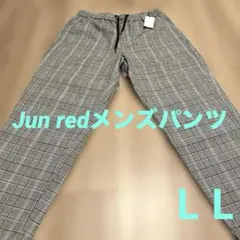 Jun redメンズチェックパンツ　L L
