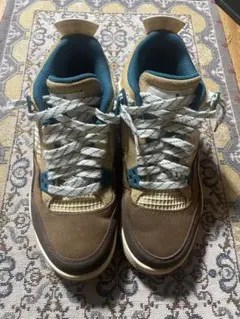 Air Jordan 4 スニーカー 紫/ベージュ 23㌢ - メルカリ