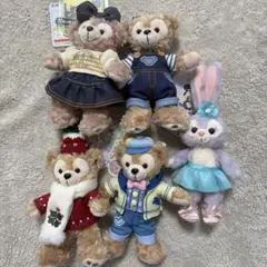ダッフィーシェリーメイジェラトーニ ぬいぐるみバッジ 6点セット