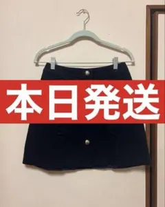 フリルタイトスカート 青 紺 ネイビー