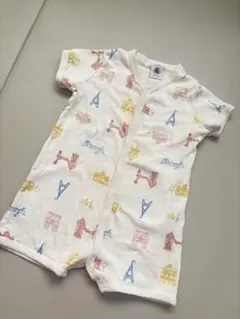 プチバトー エッフェル塔プリントロンパース 12m