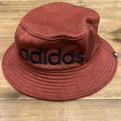 adidas バケットハット バーガンディ　赤　58cm