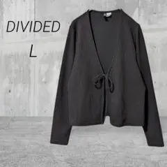 H&M DIVIDED カーディガン【L】ブラック ショート丈 クロップド丈