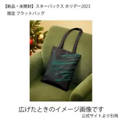 【新品・未開封】スターバックス ホリデー2023 限定 フラットバッグ ブラック