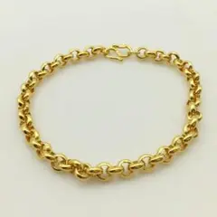 【中古品】ブレスレット ヴィンテージ あずき チェーン Sフック ゴールド