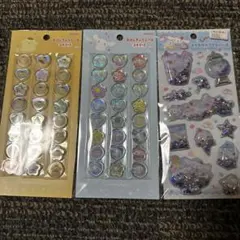 【おはじきふうシール】シナモロール、ポムポムプリン　【カプセルシール】シナモン