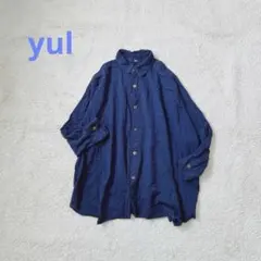 ヨル ドルマンスリーブシャツ オーバーサイズ 羽織り コットン カジュアル 無地