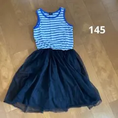 グリーンレーベル⭐︎ドッキングチュールワンピース⭐︎145のサムネイル